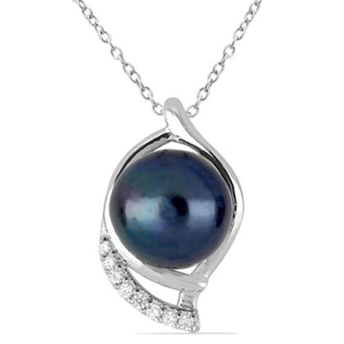 BUY NATURAL BLACK FRESHWATER PEARL PEARL GEMSTONE EYE PENDANT